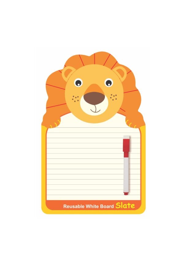 White Reusable Slate - Lion